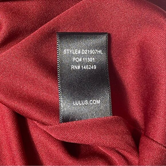 Lulu's Toast to You Wine Red Cutout Skater Dress Women's Size Large - Picture 11 of 16